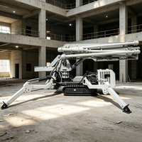 Pompe à béton à flèche robuste, bras hydraulique pour le placement mobile du béton sur chantier