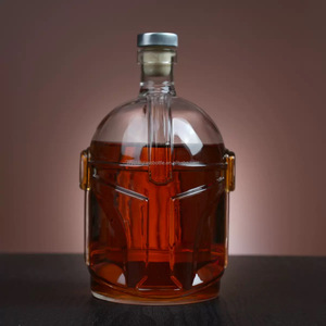 Hiệp sĩ mặt nạ Shaped Glass rượu bao bì chai với nút chai cap tùy chỉnh Glass Rum Tequila Brandy Gin Whisky chai - Product Image 6