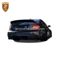 Pare-chocs de voiture LB Style Kit de carrosserie pour Mercedes Benz Classe C W204 C63 Jupes latérales en fibre de verre Spoiler Diffuseur arrière