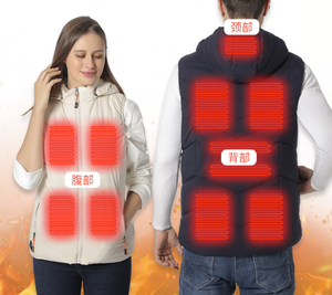 Chaleco calefactable para parejas con gorro desmontable, chaleco con calefacción eléctrica, control inteligente de temperatura - Product Image 1