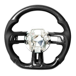 Volant sport en cuir perforé en fibre de carbone noir en forme de D, vente directe d'usine, adapté aux Ford <span class=keywords><strong>Mustang</strong></span> <span class=keywords><strong>GT</strong></span> 2011-<span class=keywords><strong>2014</strong></span> - Product Image 1