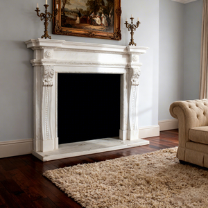 लक्जरी घर सजावट संगमरमर नक्काशी बड़े पश्चिमी हॉट सेलिंग कलाकृति फिप्लेस पत्थर मूर्तिकला - Product Image 4