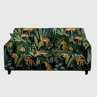 Piante tropicali all'ingrosso divano elastico divano foglia di Banana copertura elastica fenicottero 3 posti coperture per sedie scimmia divano ad angolo