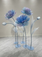 Décor de toile de fond de mariage, fleurs artificielles faites à la main pour la décoration d'événements, décorations de mariage, mur de fleurs