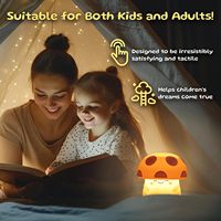 Tsinye champignon lampe Dimmable nuit lampe LED Squishy veilleuse pour enfants sommeil chevet tactile Silicone lampe Unique dortoir décor