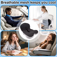 Coussin de siège orthopédique en mousse à mémoire de forme, soulagement des douleurs sciatiques et du coccyx pour la maison, le bureau, la voiture et les voyages