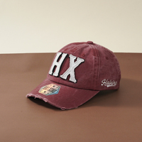 Gorra de Béisbol Estilo Dad Hat, Desgastada, Vintage, Rota, de Algodón Lavado, con Logotipo Personalizado, MOQ Bajo, Muestra Gratis, Promocional