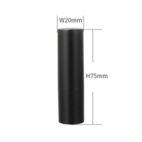 Tubes de Rouge à Lèvres Ronds Noirs Mats en Plastique de Luxe, Emballage Mini Vide pour Baume à Lèvres, Estampage à Chaud, Capacité 4,3g