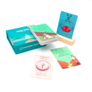 可定制印刷花式积极日常心理健康肯定卡游戏甲板清漆定制彩色磁盒支架 - Product Image 1