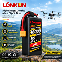 Batterie Lipo semi-solide Longkun 6S 22.2V 30000mAh 10C pour drone multirotor de surveillance à longue autonomie de vol