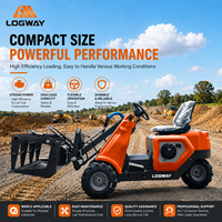 Chargeuse compacte LOGWAY certifiée EPA avec accessoires complets, utilisation polyvalente, adaptée à l'agriculture et au paysagisme
