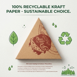 Scatola per <span class=keywords><strong>Pizza</strong></span> Singola Personalizzabile, Scatola Triangolare Ecologica in Carta Kraft per Asporto, Scatola per Fetta di <span class=keywords><strong>Pizza</strong></span> Individuale di Grado Alimentare - Product Image 4