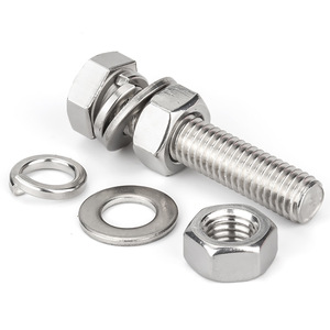Không Bolt vít bu lông đai ốc 316 M6 70 mét đầy đủ chủ đề hình lục giác đầu Bolt Nut và SUS304 vít đặt m8x25 mét - Product Image 3