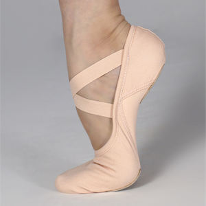 Scarpette <span class=keywords><strong>da</strong></span> ballo in tela morbida ed elastica con vestibilità flessibile per l'allenamento di danza - Product Image 5