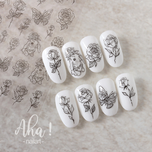 Pegatinas <span class=keywords><strong>de</strong></span> <span class=keywords><strong>uñas</strong></span> autoadhesivas, serie AHA, sol, luna, rosa, flores, <span class=keywords><strong>panda</strong></span>, oso, conejos, decoración artística <span class=keywords><strong>de</strong></span> <span class=keywords><strong>uñas</strong></span> - Product Image 5