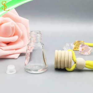 Botella difusora de coche colgante de Perfume de vidrio vacío pequeño de 4ml para <span class=keywords><strong>ambientador</strong></span> con tapa de madera - Product Image 6