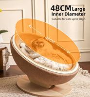 Grand grattoir pour chat en sisal et lit combinés, boule à gratter et gamelle pour chat, jouet interactif pour chat