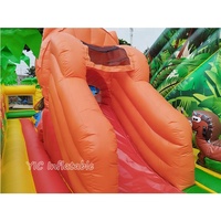 Tobogán Inflable Profesional con Forma de Tigre y Pared de Escalada, Certificado para Parques, Seguro