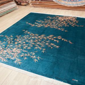 YILONG 183x274cm Tapis en soie fait main Art déco chinois Tapis en bambou vif - Product Image 3