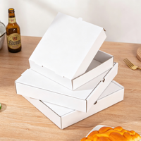 Boîte à pizza en carton écologique, dimensions et logo personnalisés, emballage jetable à emporter avec revêtement UV pour emballage cadeau