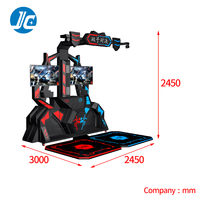 Machine de jeu de tir VR multijoueur 2 joueurs, simulateur avec pistolet en aluminium, fibre de verre et métal, pour jeux de bataille sur station de jeu, en promotion