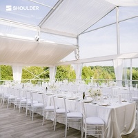 Tentes en PVC avec structure en aluminium pour événements, mariage en plein air, fête, ignifuges, imperméables, transparentes, chapiteau de luxe sur mesure