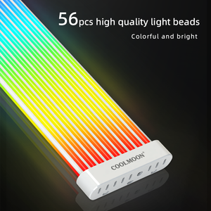 Fabriek Directe Verkoop Coolmoon C200 Rgb Pc Kabel Extensions Pc Gaming Computer Accessoires Geschikt Voor <span class=keywords><strong>3</strong></span> * 8pin 24pin Rgb Kabel - Product Image 3