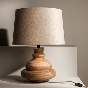 Vintage Style Natural Travertine Table Lamp E27 LED <b>Light</b> Source Switch Control Eco Friendly Bedroom Study <b>Bedside</b> Lamp - Product Image 3