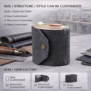 <span class=keywords><strong>Portafoglio</strong></span> Sottile di Lusso in <span class=keywords><strong>Pelle</strong></span> Vintage con Protezione RFID, Chiusura Magnetica, Facile Accesso alle Banconote, <span class=keywords><strong>Grande</strong></span> Capacità, Portatile, Unisex, Design Unico - Product Image 1