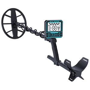 Détecteur de métaux portable à main, bobine de recherche de 30 cm, en plastique noir, pour adultes, recherche de trésors en extérieur GT887 - Product Image 1