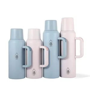 1,2l 1,6l kendi air kapasitas besar Tumbler perjalanan bebas BPA baja tahan karat botol air terisolasi olahraga dengan tutup sedotan untuk Gym