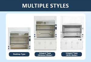 מערכת פליטה משולבת עם מגן אדים מודרני מפלדה עם משטח עבודה, ריהוט למעבדות חינוכיות בבתי ספר ובתי חולים - Product Image 4