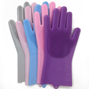 Gants de nettoyage en silicone JINLI, imperméables, résistants à la chaleur, pour le bain et le massage des animaux domestiques, pour usage domestique - Product Image 1