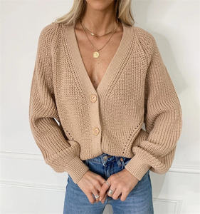 Vente en gros de tricots Top à manches longues bouffantes Vêtements pour femmes Pull d'été et d'automne <span class=keywords><strong>Cardigan</strong></span> grande taille Pull pour femmes - Product Image 2