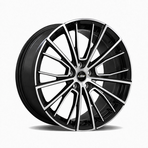 LS8156 5x120 5x112 18 19 20 นิ้ว ล้อฟอร์จขายส่ง สีดำเงา ขอบขัดเงา สำหรับ BMW Tesla - Product Image 1
