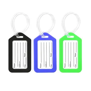 Cheap Price Waterproof Hard PVC Luggage Tags Custom Logo Small Size Travel Bag Tag