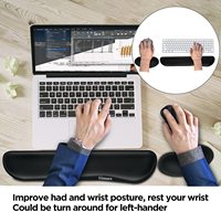 Coussin de poignet pour clavier, ordinateur portable et de bureau, mousse à mémoire de Gel, grande taille, pour Mac