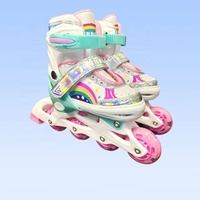 Cadeau de Noël pour garçons, filles, adolescents, enfants, adultes, patins à roulettes en ligne avec 5 trous, support amovible, 3 roues en PU de 100 mm