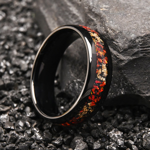 Bagues d'incrustation de pierres précieuses en carbure de tungstène pur 4/8mm Design classique de couple pour hommes femmes Mode créative Anneaux de mariage marocains - Product Image 2