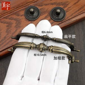 Poignée de tiroir Chengyu K099 de style européen antique, en alliage de zinc, forme barre, durable, pour porte de placard classique - Product Image 2
