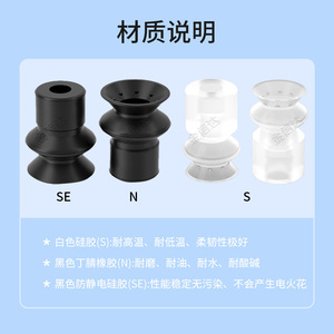 Ventosa de Silicona de Alta Resistencia para Brazo Robótico Industrial con Ventosa de Una/Doble Capa Serie VP10/15/20/25/30/40/50B - Product Image 3