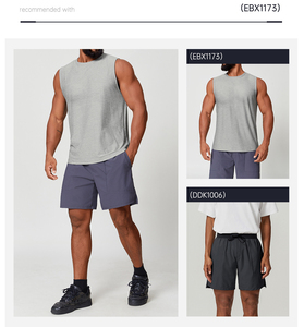 Gilet canotta da palestra senza maniche di alta qualità da uomo che corre gilet atletico in poliestere Spandex traspirante ad asciugatura rapida per l'allenamento muscolare - Product Image 6