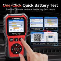 Herramienta de Diagnóstico para Automóviles Modelo Nuevo de Fábrica Konnwei Kw331, Probador de Baterías de 6V 12V 24V, Probador de Carga de Baterías para Automóviles, Motocicletas y Camiones