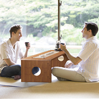 Table basse pliable en bambou, style japonais, pour méditation sur tatami, design peu encombrant, montage facile