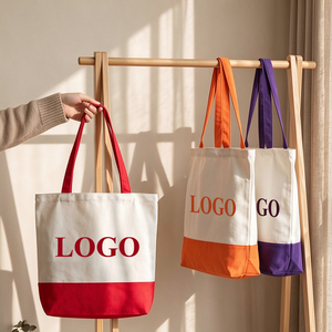 Customizable Size Customized Color Eco-friendly Canvas Tote <b>Bag</b> Custom Logo Shoulder <b>Bag</b> for Supermarket Use - Product Image 2