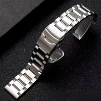 Bracelet de montre en acier inoxydable Upro à extrémités courbées avec fermoir double verrouillage pour Seiko 5 20mm 22mm, bracelet de remplacement pour montre de plongée Jubilee