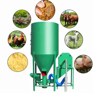 Advanced vertical feeds mixer and crusher/mini mixer grinder for animal poultry feed