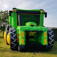 Tracteur de terrain de jeu, plein air, multi-jeux, saut Combo, toboggan, Course d'obstacles, château gonflable
