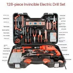 Juego de Taladro Inalámbrico Profesional de 112 Piezas, Juego de Herramientas a Batería, Caja de Herramientas Completa para Mecánicos, Uso Manual para Reparaciones - Product Image 2
