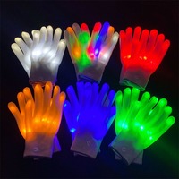 Juguetes Promocionales, Guantes LED Brillantes, Accesorio Mágico con Luces Intermitentes para los Dedos, para Halloween, Navidad, Año Nuevo, Accesorios de Baile, Ambiente Festivo